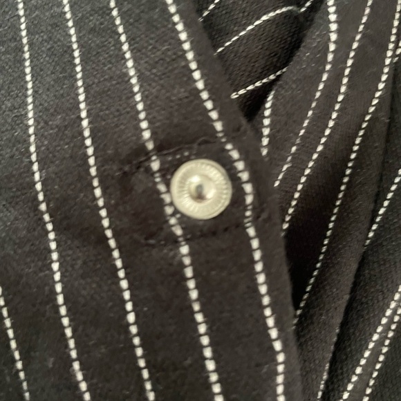 Haute Monde Black and White Pinstriped Suit Jacket - Picture 2 of 3